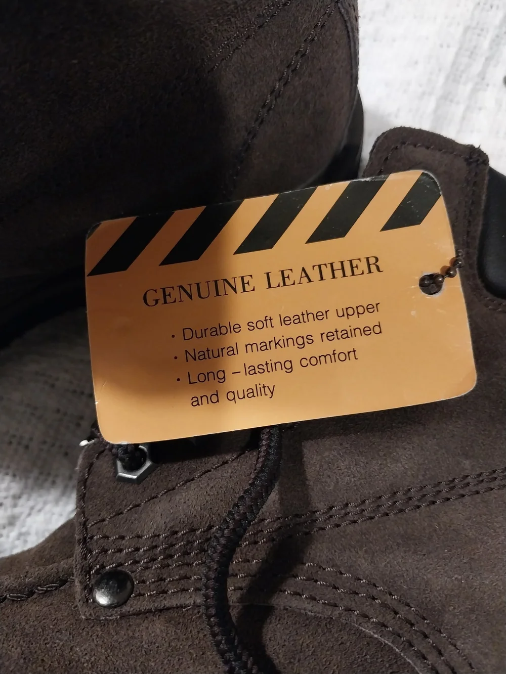 Men's Genuine Leather  Boots — Rugged Lace-Up Comfort
